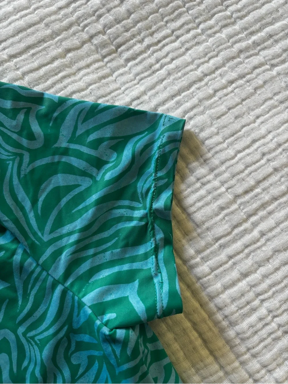 Storm Reid x PacSun Green and Blue Beaded Bikini Top and Bottoms